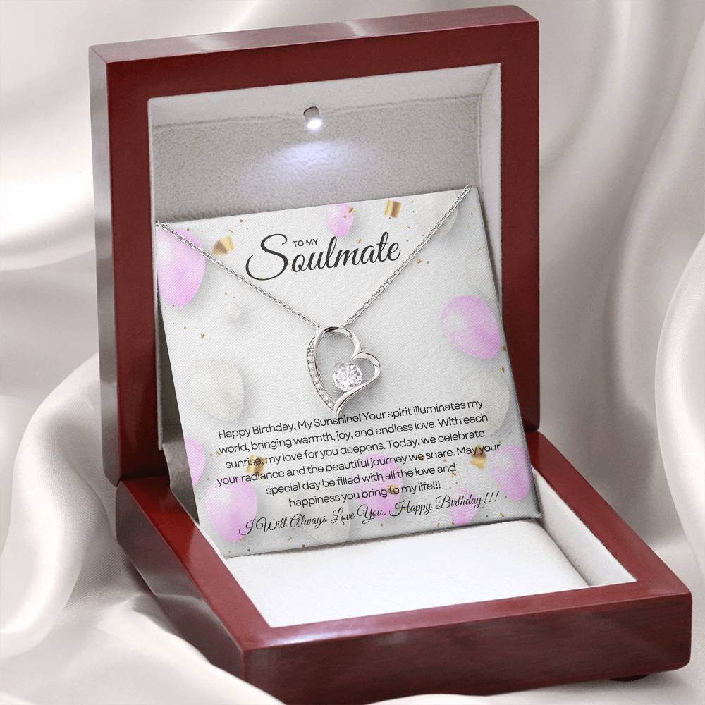 To My Love For Birthday | Radiant Heart Celebration Necklace πππ