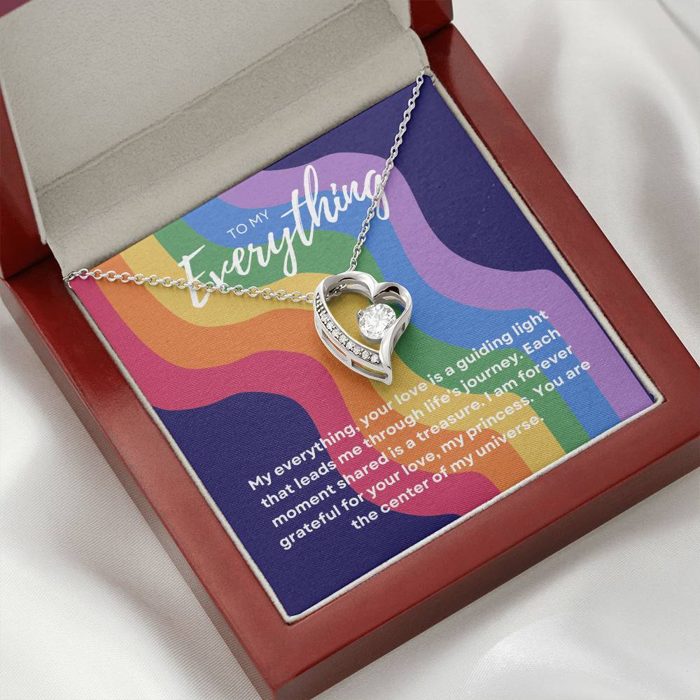 To My Everything | Sparkling Devotion Pendant Necklace: Forever Love Symbolπππ
