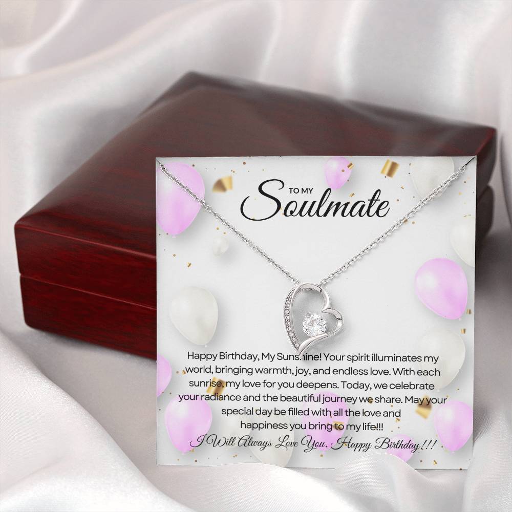 To My Love For Birthday | Radiant Heart Celebration Necklace πππ