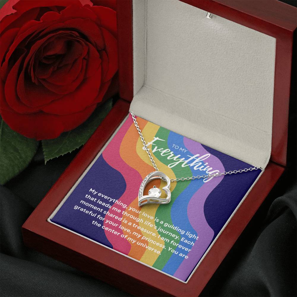 To My Everything | Sparkling Devotion Pendant Necklace: Forever Love Symbolπππ