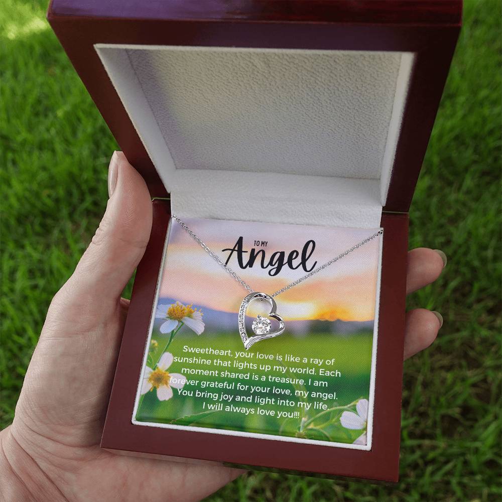 To My Angel | Enchanted Forever Love Necklace: Captivating Token of Affection ππ΅π