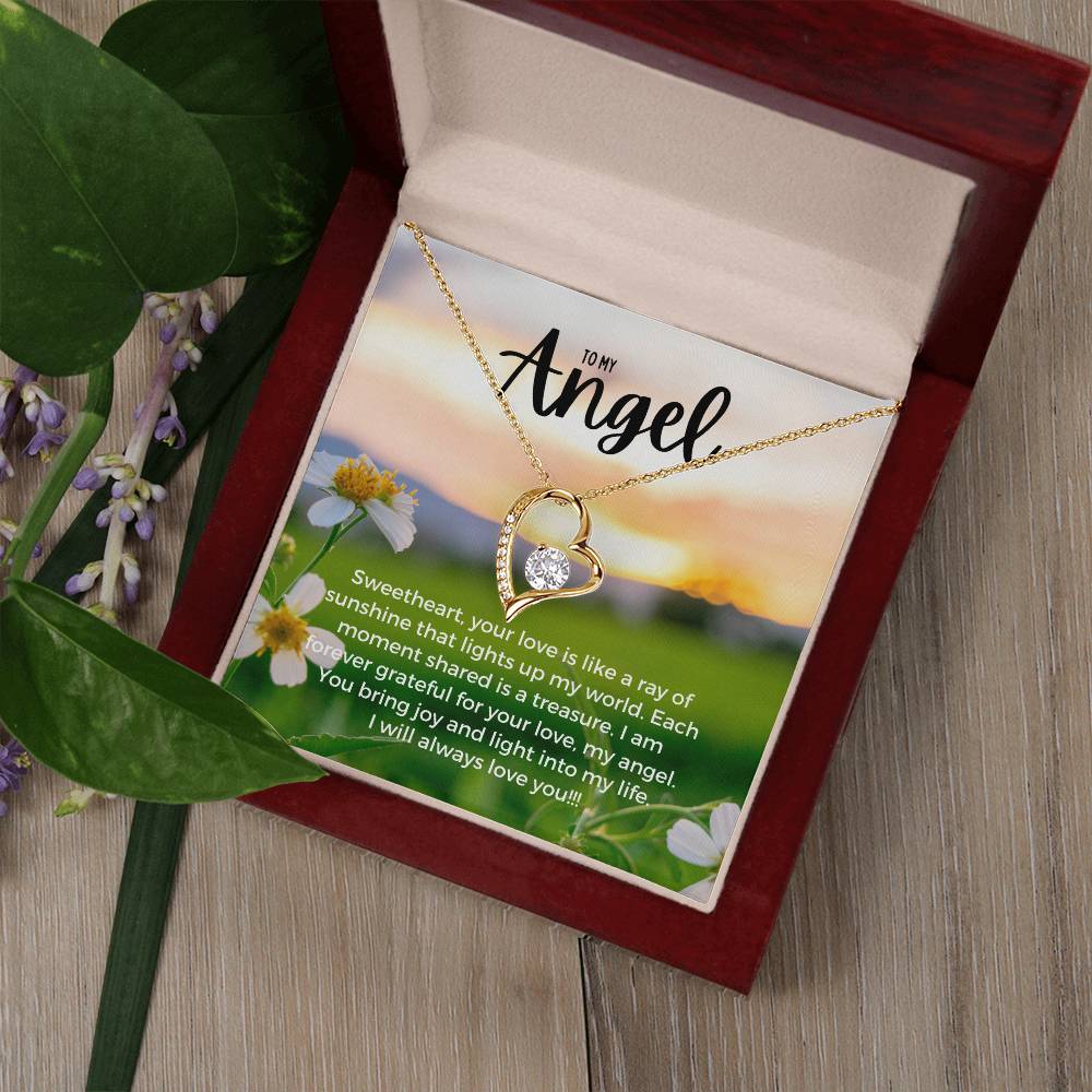 To My Angel | Enchanted Forever Love Necklace: Captivating Token of Affection ππ΅π