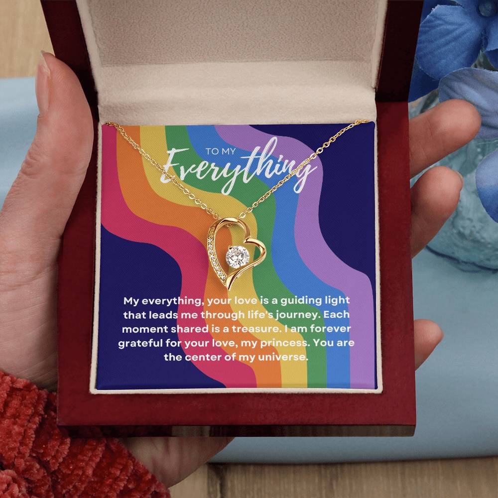 To My Everything | Sparkling Devotion Pendant Necklace: Forever Love Symbolπππ