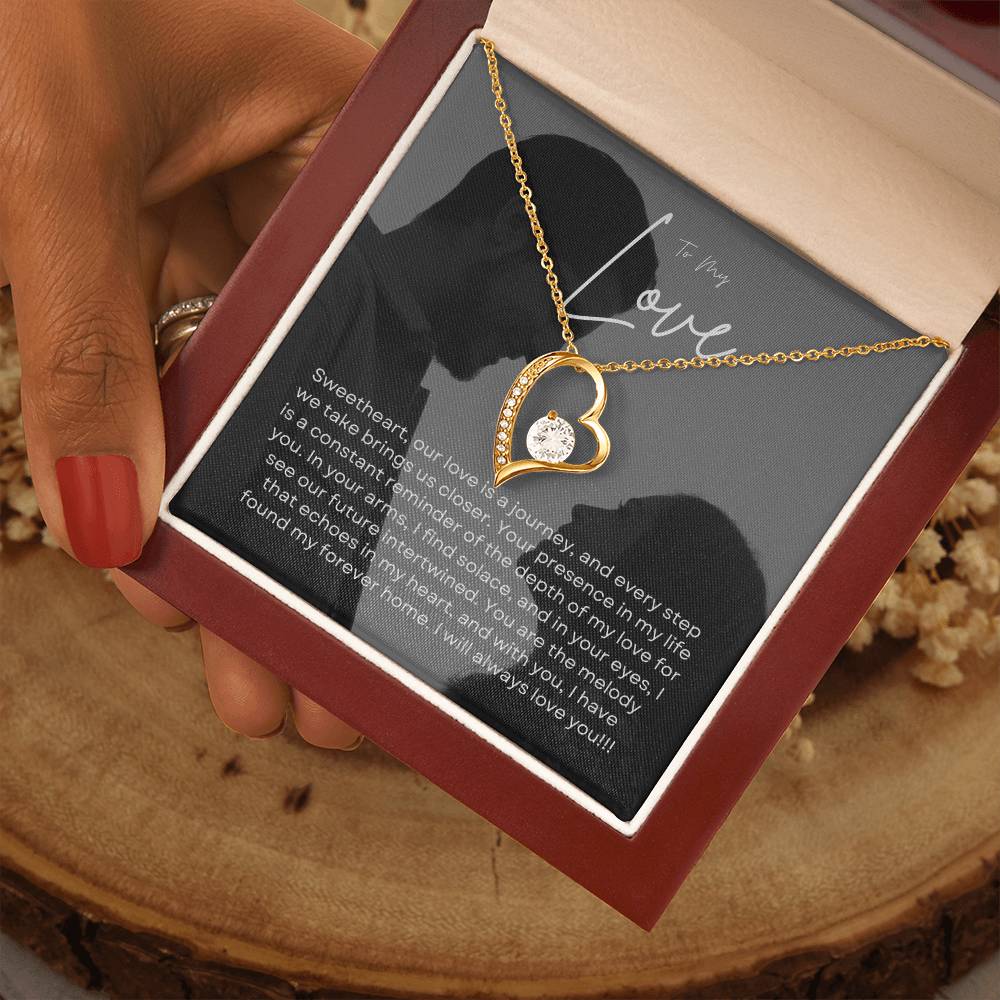 To My Love | Sparkling Forever Love Charm Necklace: Brilliant Gift for Her ππ¬π