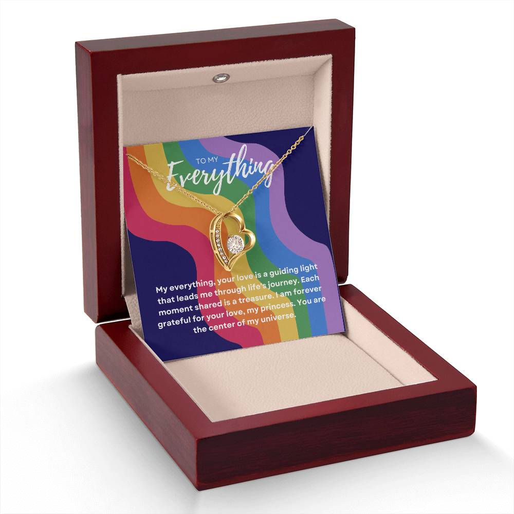 To My Everything | Sparkling Devotion Pendant Necklace: Forever Love Symbolπππ