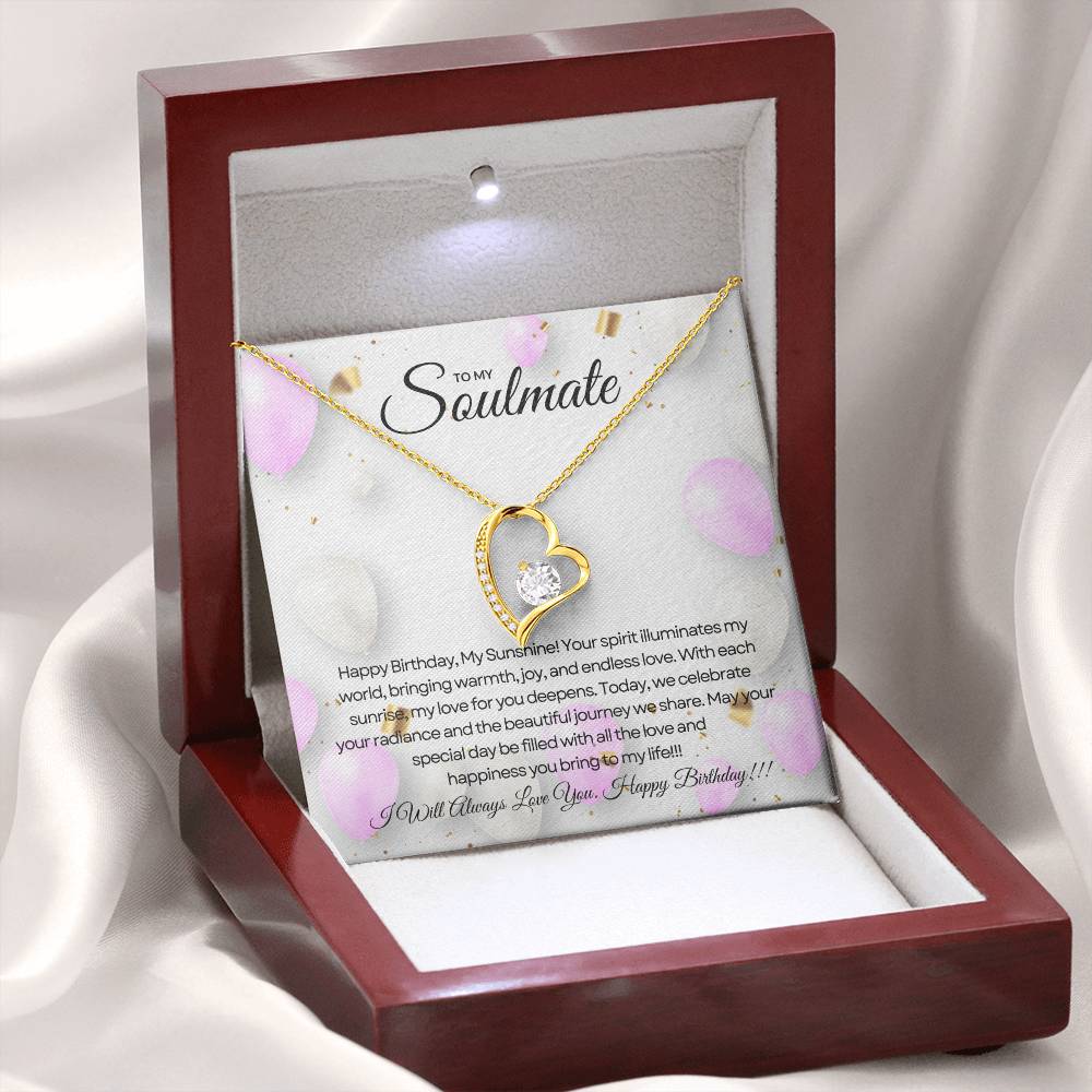 To My Love For Birthday | Radiant Heart Celebration Necklace πππ