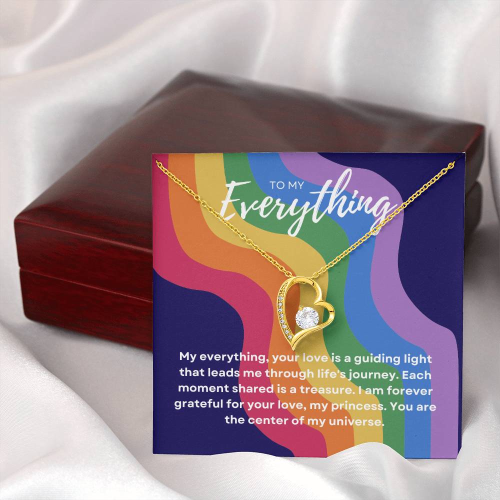 To My Everything | Sparkling Devotion Pendant Necklace: Forever Love Symbolπππ