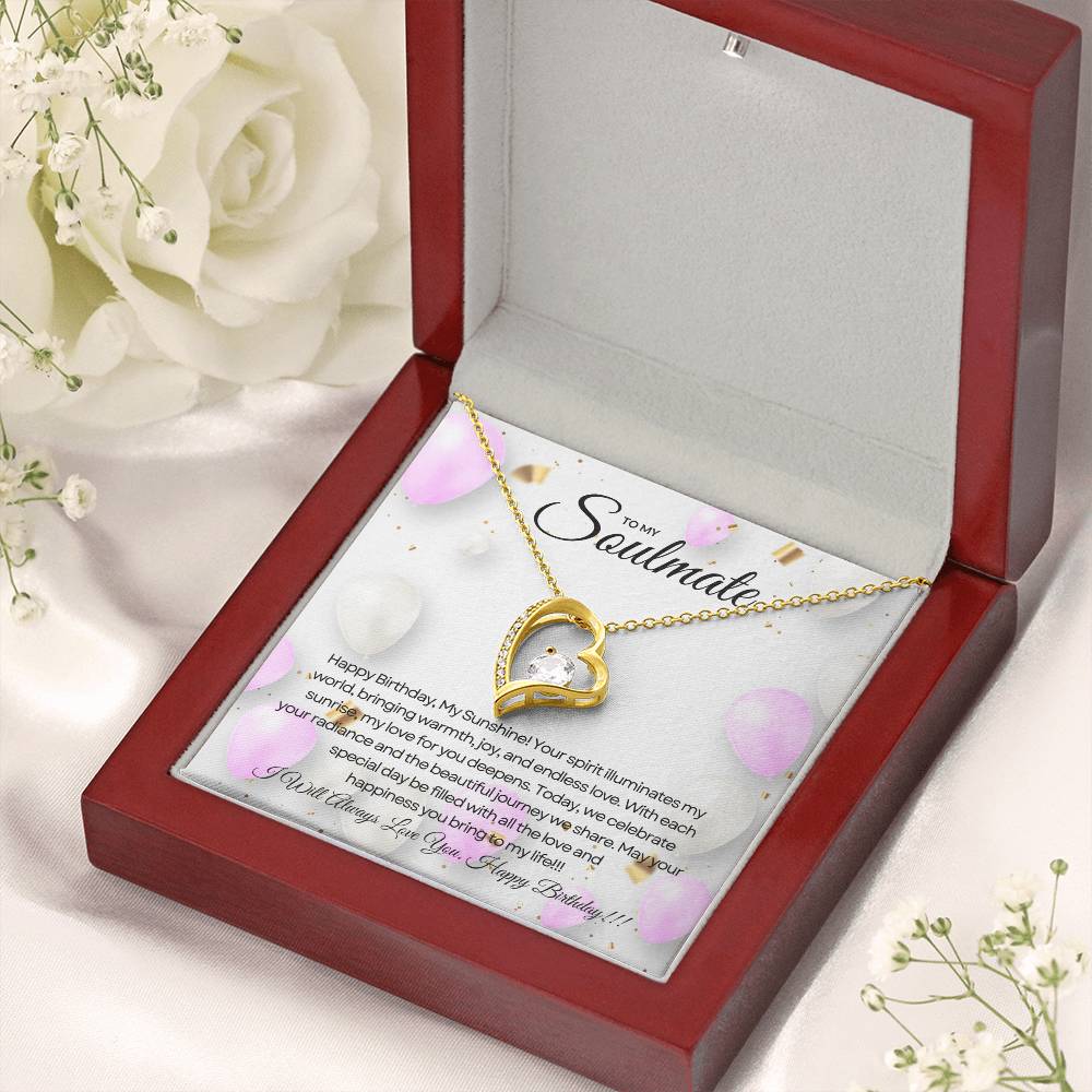 To My Love For Birthday | Radiant Heart Celebration Necklace πππ