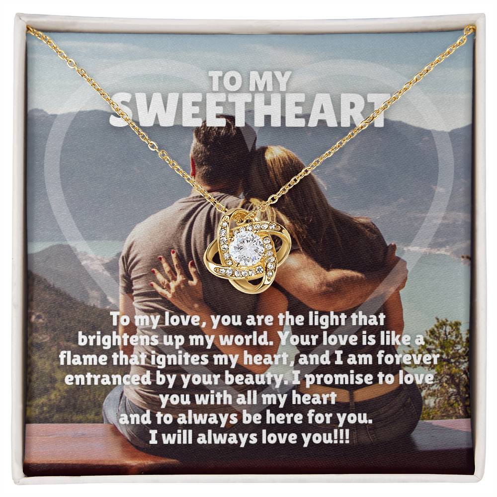 To My Sweetheart | Whimsical Love Knot Pendant: Playful Symbol of Love๐๐น๐