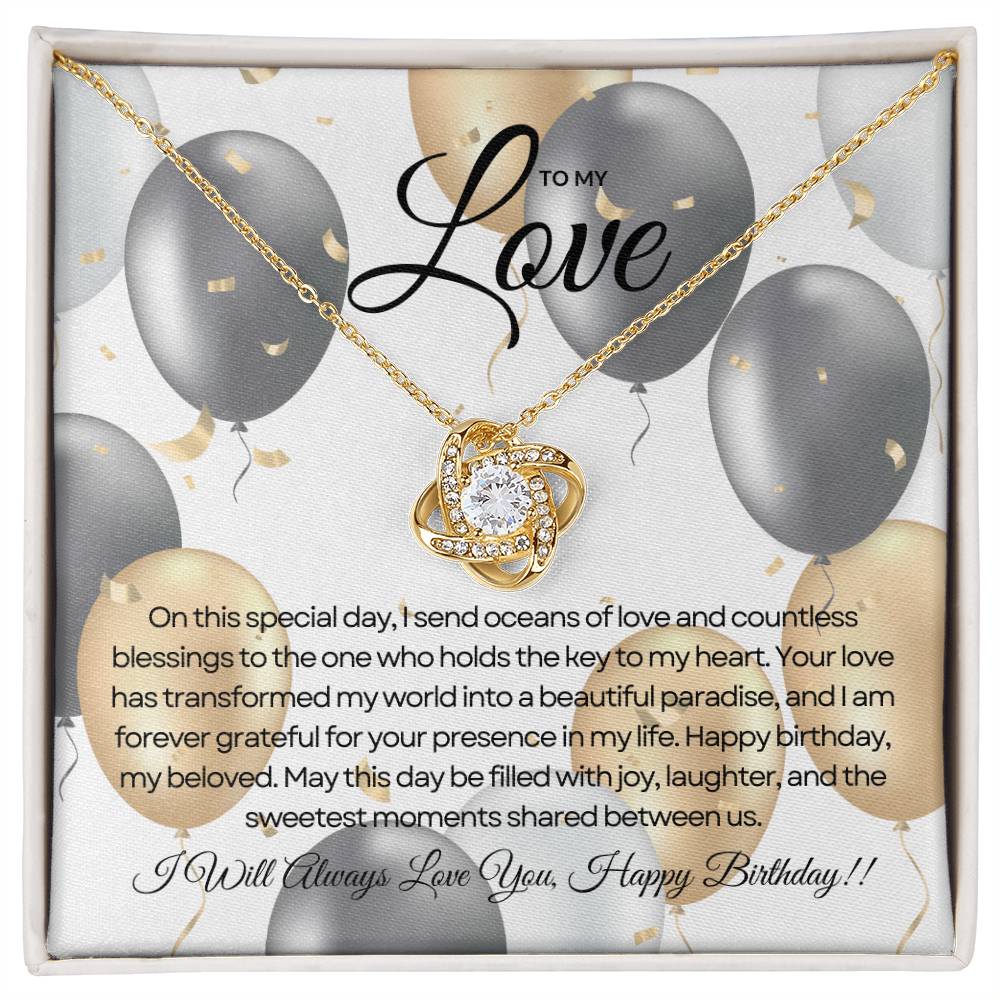 For My Love's Birthday | Joyful Knot Celebration Necklace ππβ¨