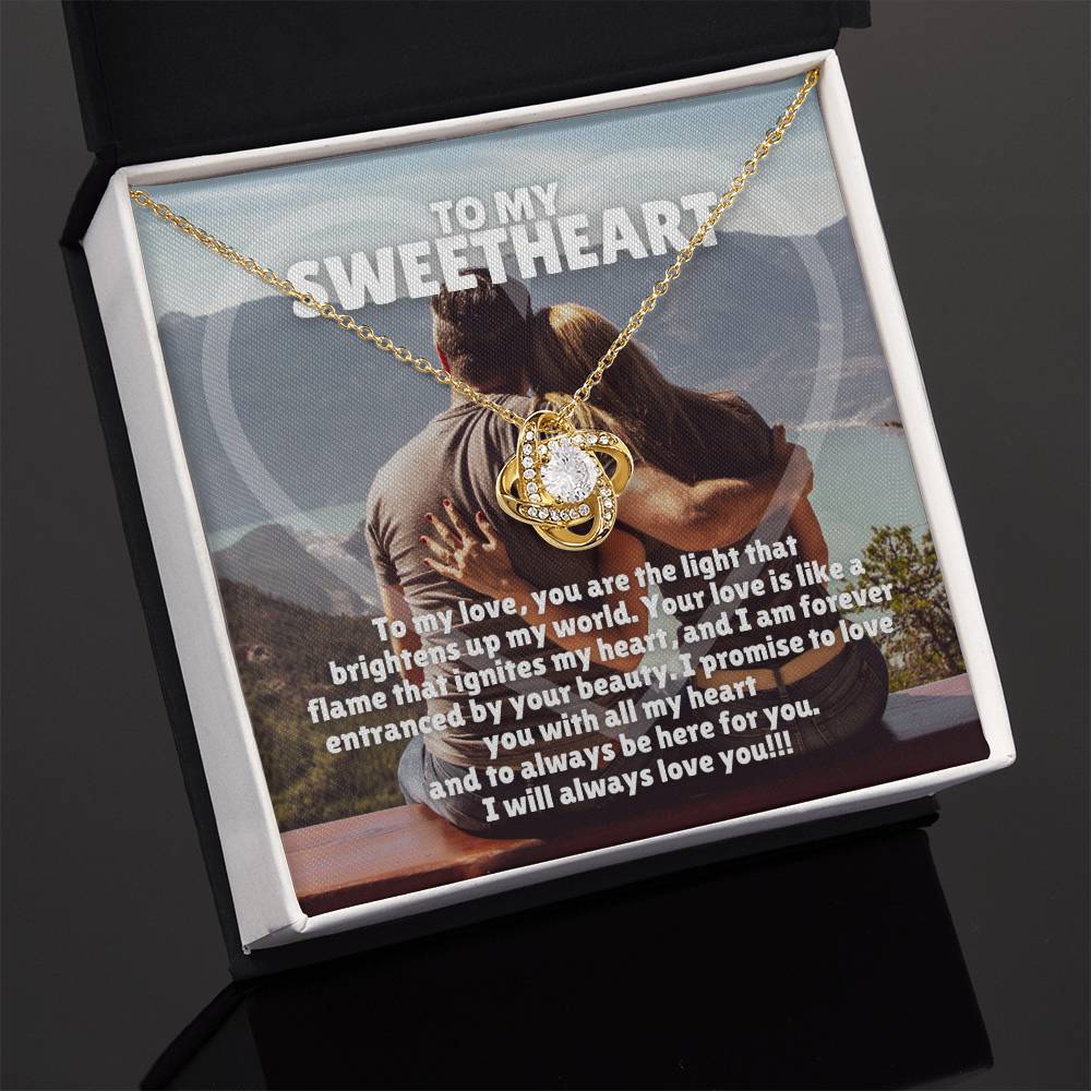To My Sweetheart | Whimsical Love Knot Pendant: Playful Symbol of Love๐๐น๐