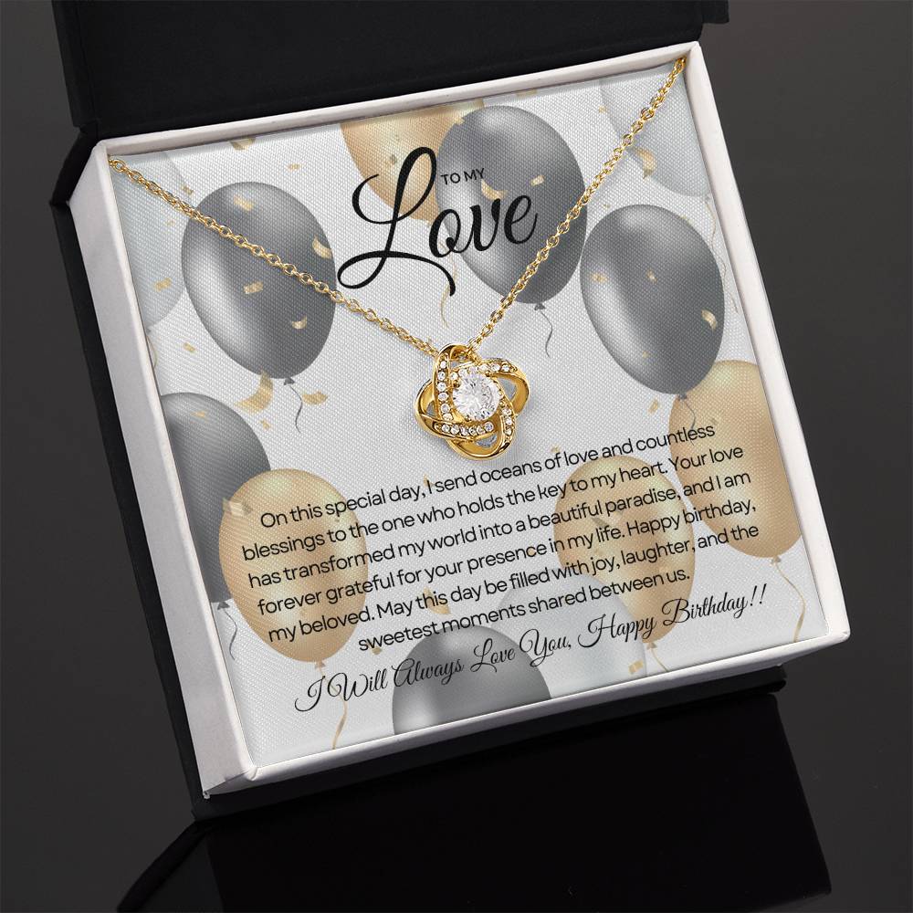 For My Love's Birthday | Joyful Knot Celebration Necklace ππβ¨