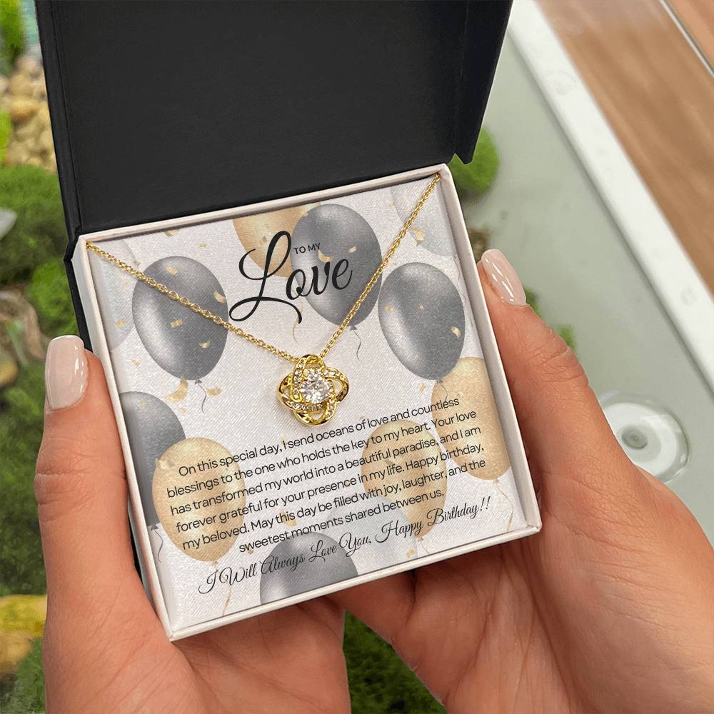 For My Love's Birthday | Joyful Knot Celebration Necklace ππβ¨