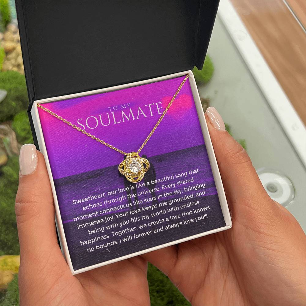 To My Soulmate | Whimsical Love Knot Pendant: Playful Symbol of Love πππ