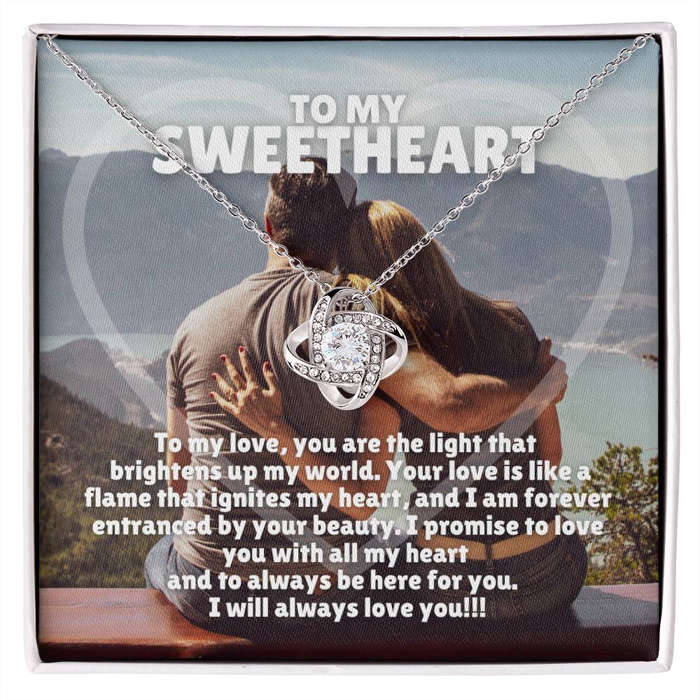 To My Sweetheart | Whimsical Love Knot Pendant: Playful Symbol of Love๐๐น๐