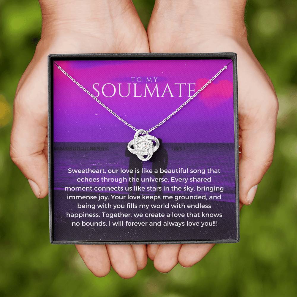 To My Soulmate | Whimsical Love Knot Pendant: Playful Symbol of Love πππ