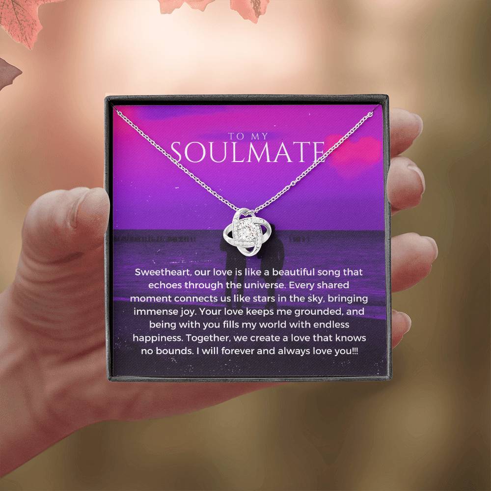 To My Soulmate | Whimsical Love Knot Pendant: Playful Symbol of Love πππ