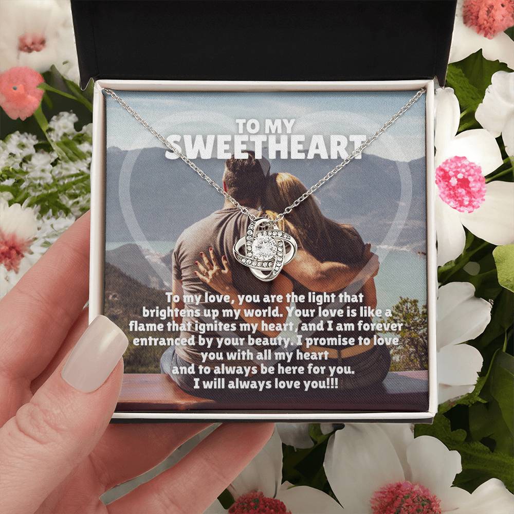 To My Sweetheart | Whimsical Love Knot Pendant: Playful Symbol of Love๐๐น๐