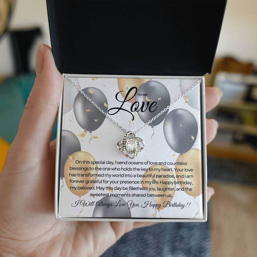 For My Love's Birthday | Joyful Knot Celebration Necklace ππβ¨