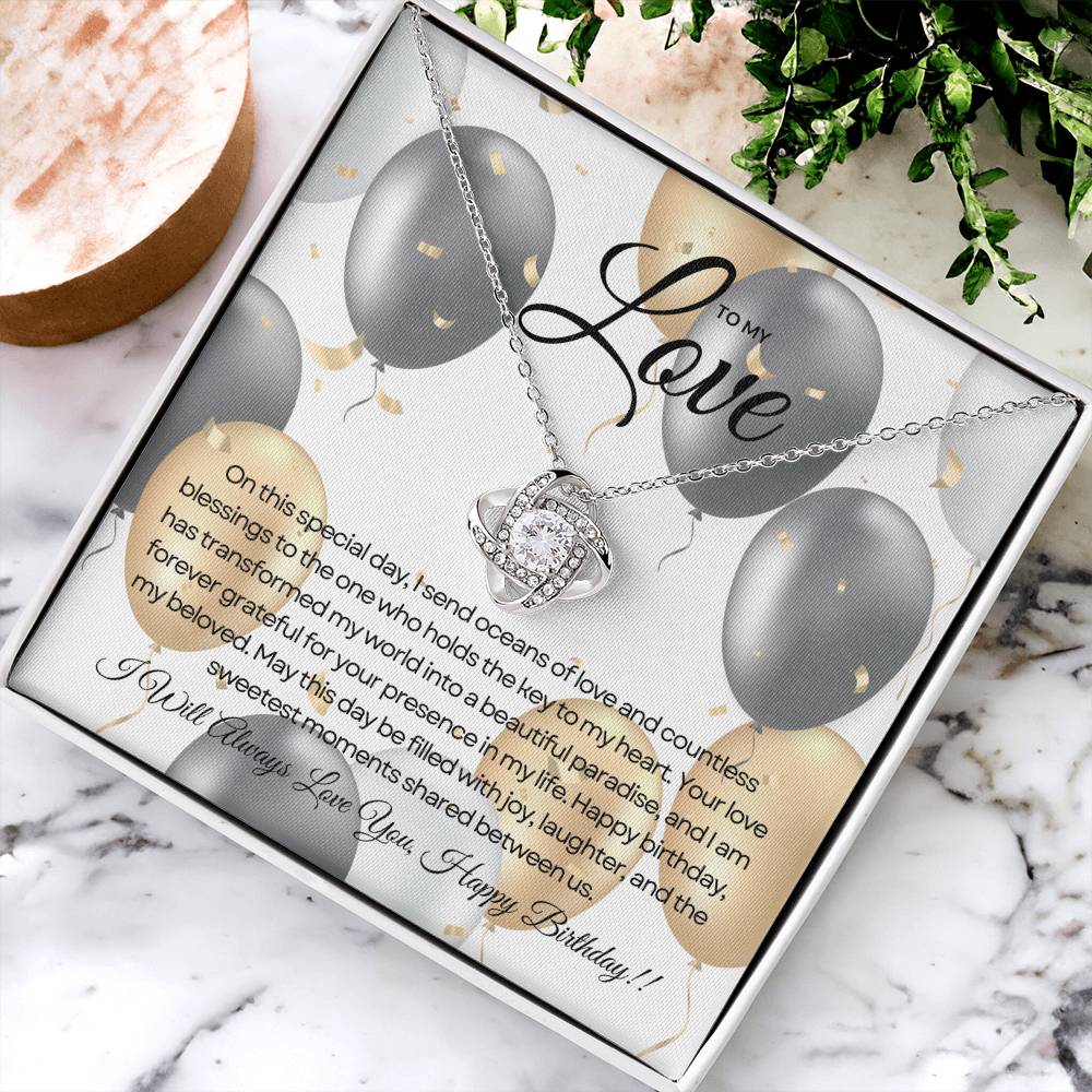 For My Love's Birthday | Joyful Knot Celebration Necklace ππβ¨