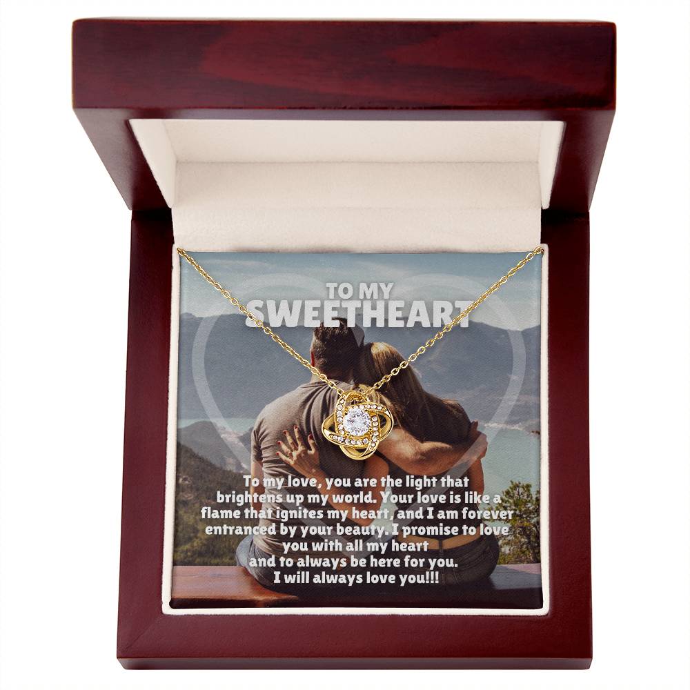 To My Sweetheart | Whimsical Love Knot Pendant: Playful Symbol of Love๐๐น๐