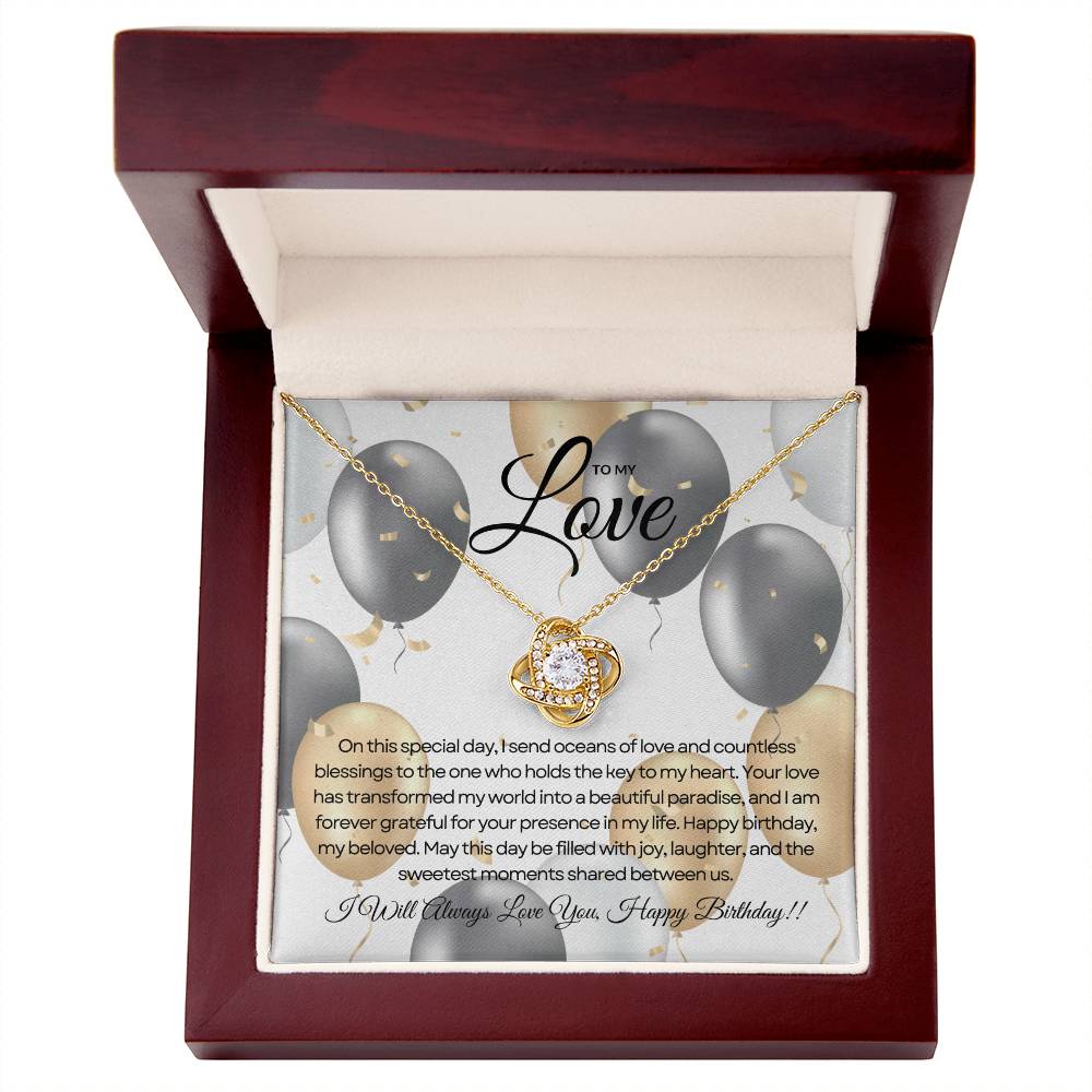For My Love's Birthday | Joyful Knot Celebration Necklace ππβ¨