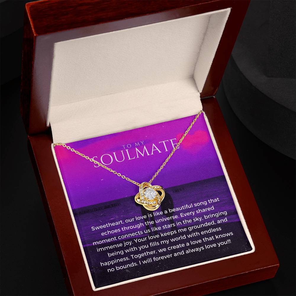 To My Soulmate | Whimsical Love Knot Pendant: Playful Symbol of Love πππ