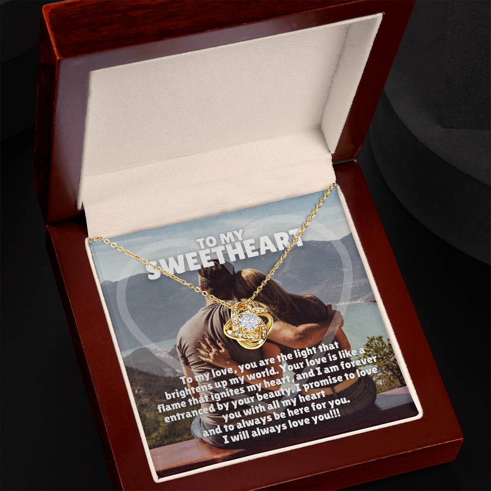 To My Sweetheart | Whimsical Love Knot Pendant: Playful Symbol of Love๐๐น๐