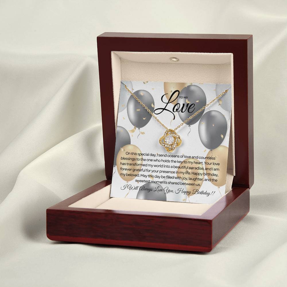 For My Love's Birthday | Joyful Knot Celebration Necklace ππβ¨