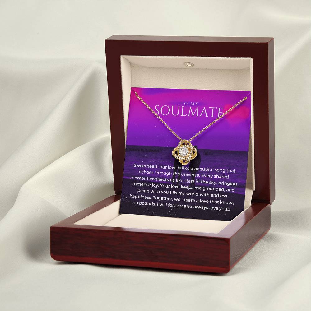 To My Soulmate | Whimsical Love Knot Pendant: Playful Symbol of Love πππ