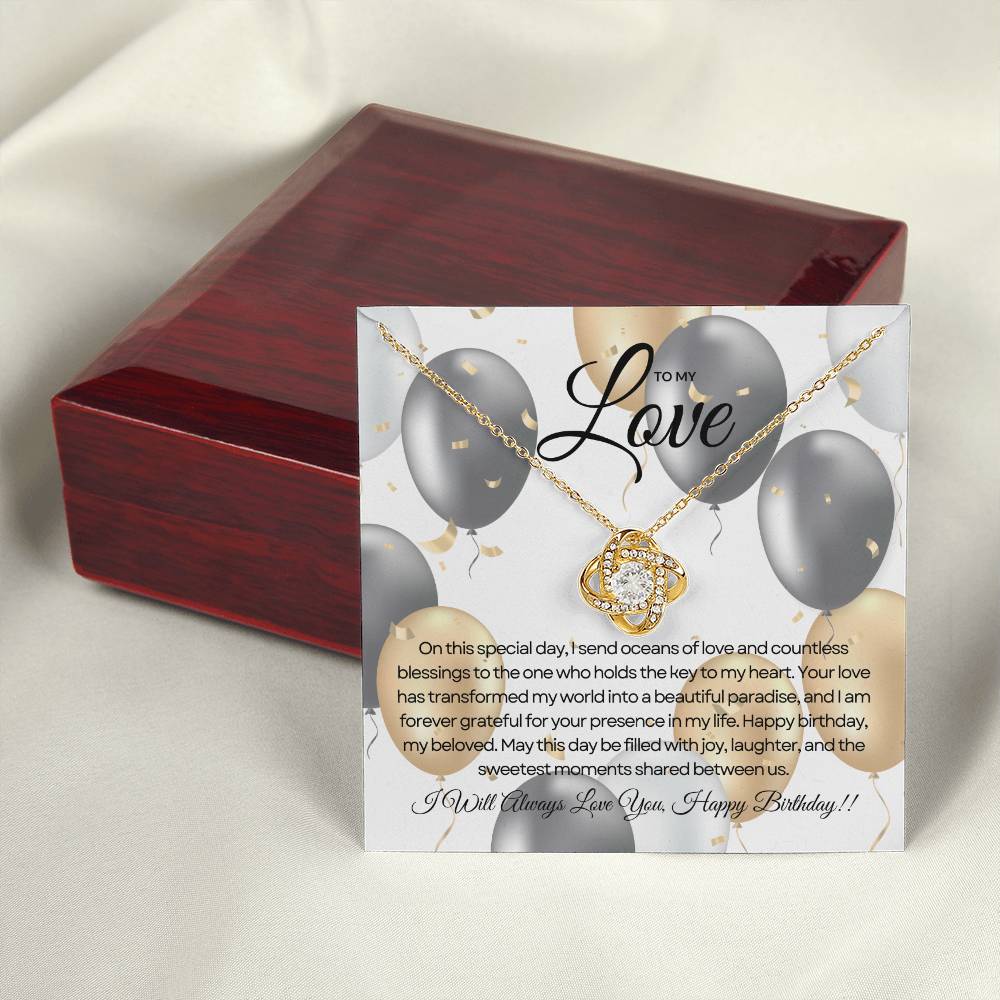 For My Love's Birthday | Joyful Knot Celebration Necklace ππβ¨