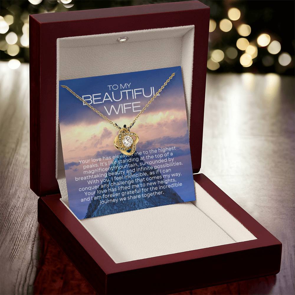 To My Beautiful Wife | Radiant Connection Necklace: Symbol of Eternal Love πππ