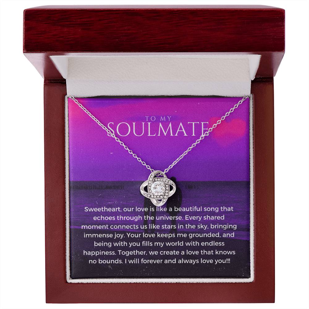 To My Soulmate | Whimsical Love Knot Pendant: Playful Symbol of Love πππ