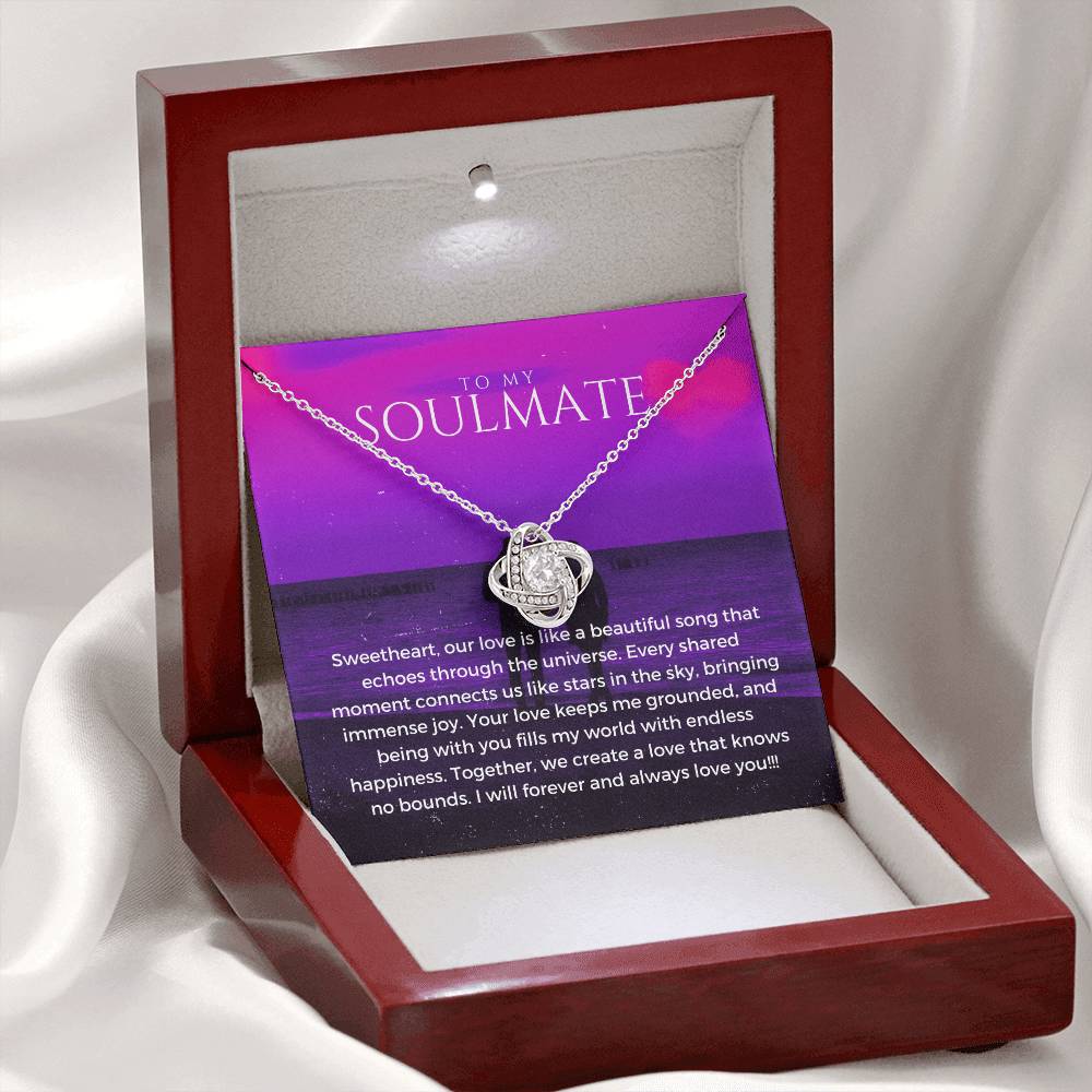 To My Soulmate | Whimsical Love Knot Pendant: Playful Symbol of Love πππ