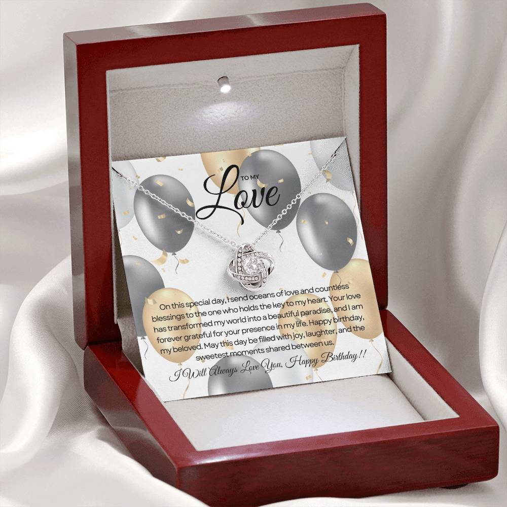 For My Love's Birthday | Joyful Knot Celebration Necklace ππβ¨
