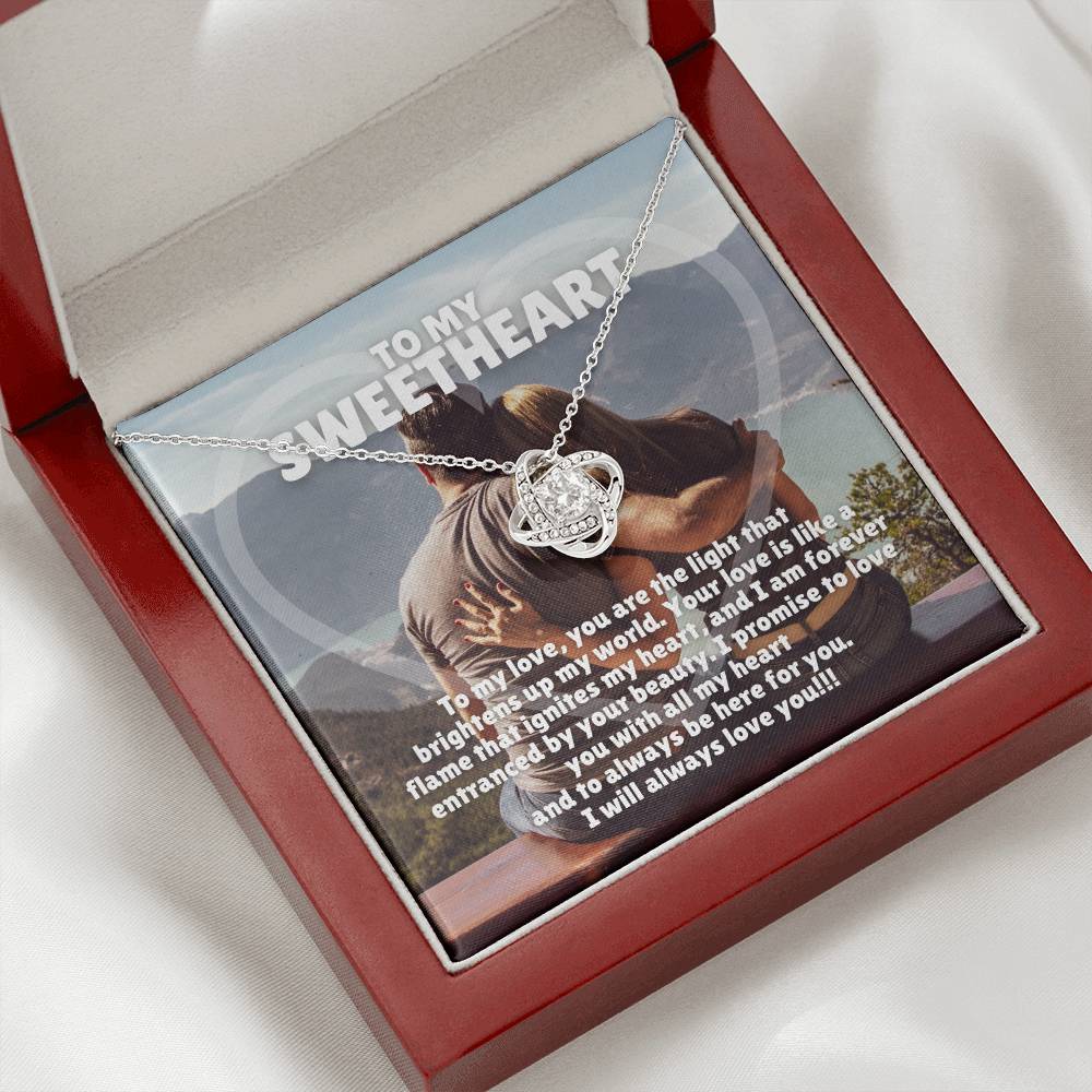 To My Sweetheart | Whimsical Love Knot Pendant: Playful Symbol of Love๐๐น๐
