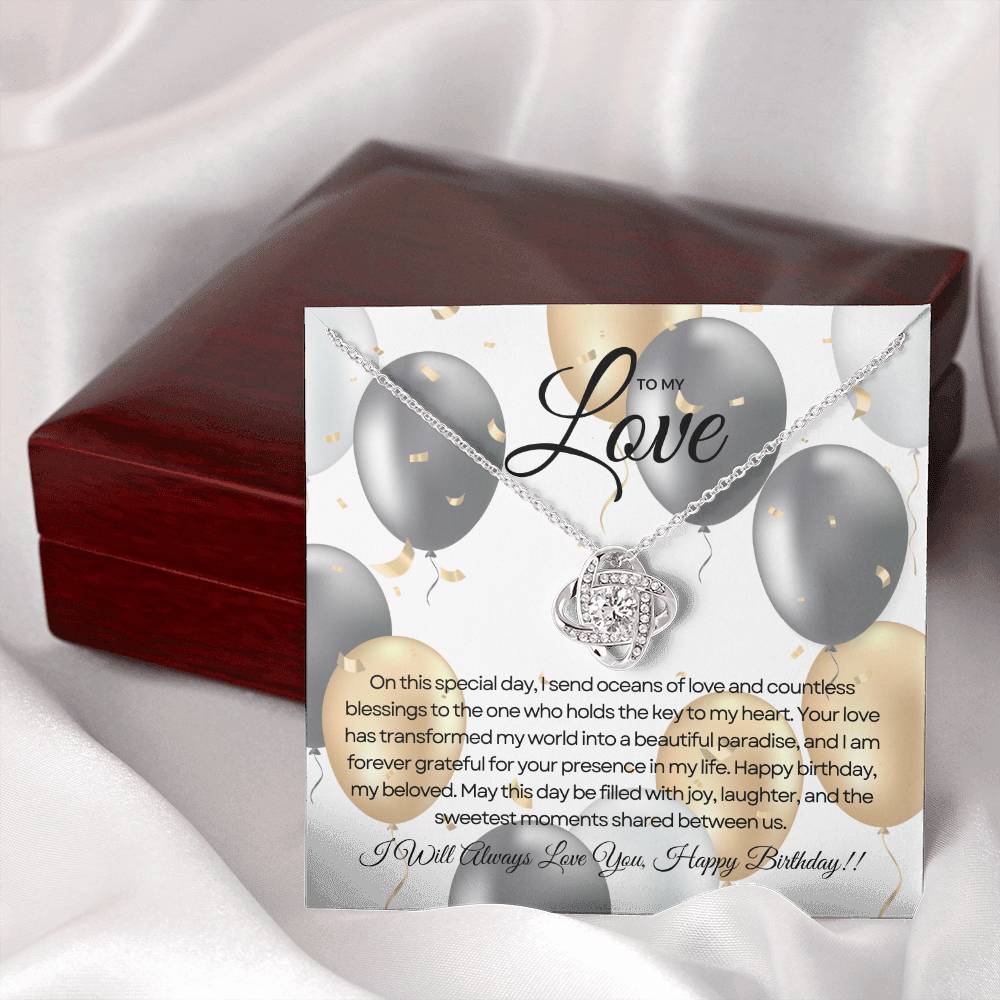 For My Love's Birthday | Joyful Knot Celebration Necklace ππβ¨