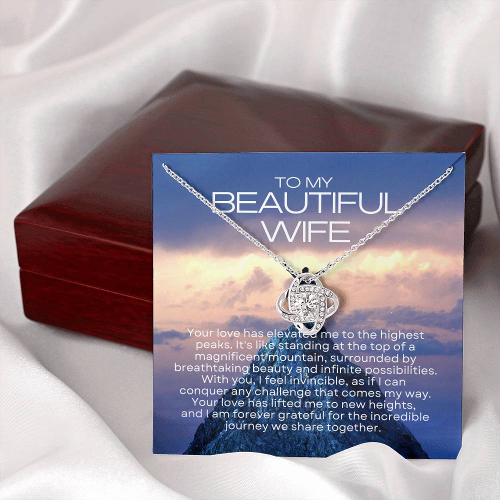 To My Beautiful Wife | Radiant Connection Necklace: Symbol of Eternal Love πππ