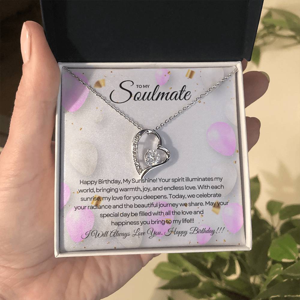 To My Love For Birthday | Radiant Heart Celebration Necklace πππ