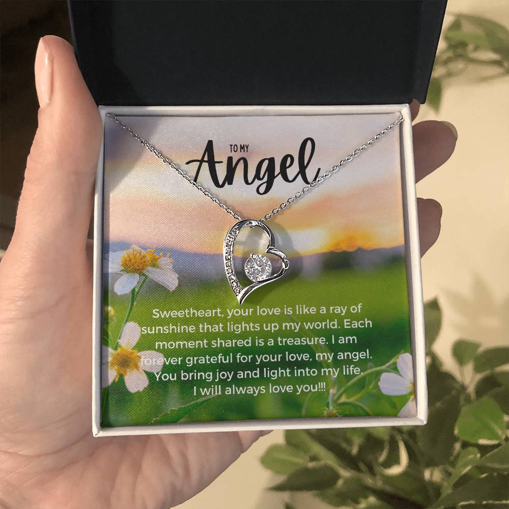 To My Angel | Enchanted Forever Love Necklace: Captivating Token of Affection ππ΅π