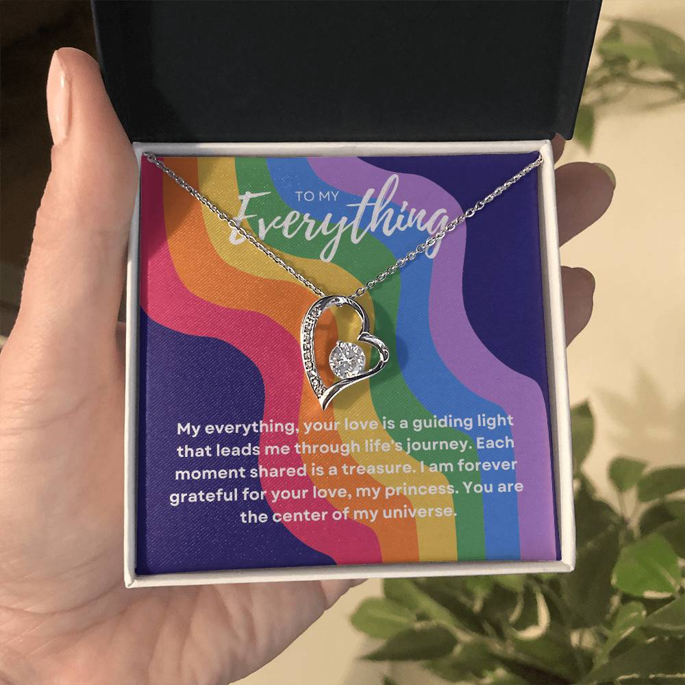 To My Everything | Sparkling Devotion Pendant Necklace: Forever Love Symbolπππ