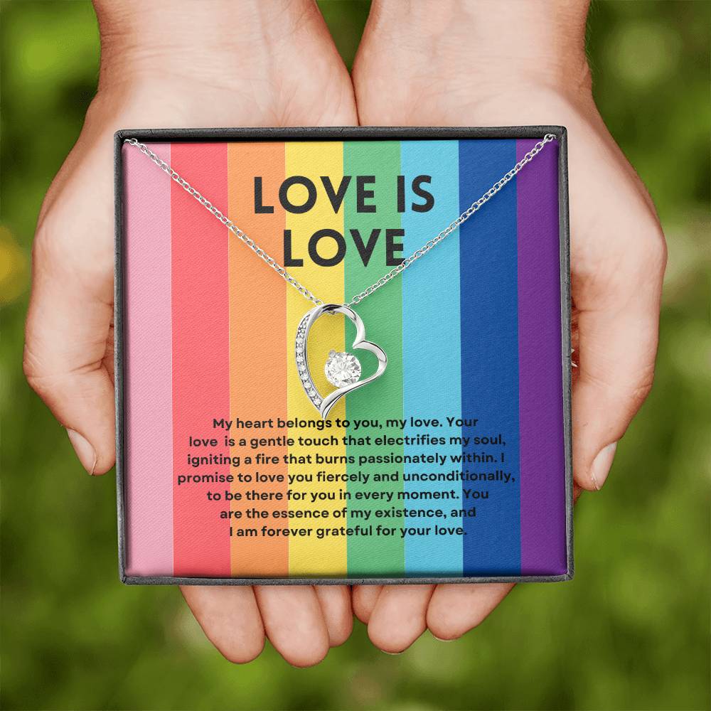 Love Is Love | Radiant Forever Love Necklace: Brilliant Keepsake of Enduring Affection πππ