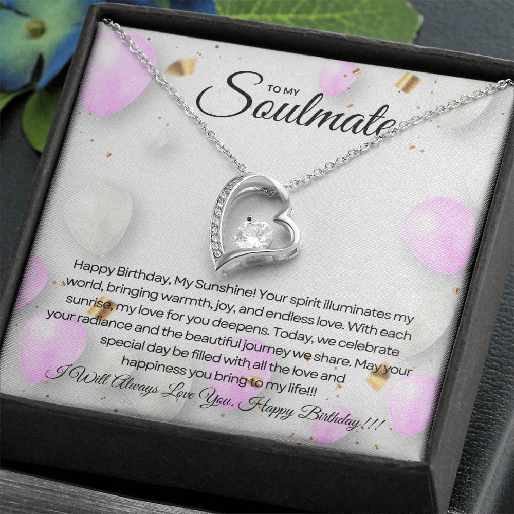 To My Love For Birthday | Radiant Heart Celebration Necklace πππ