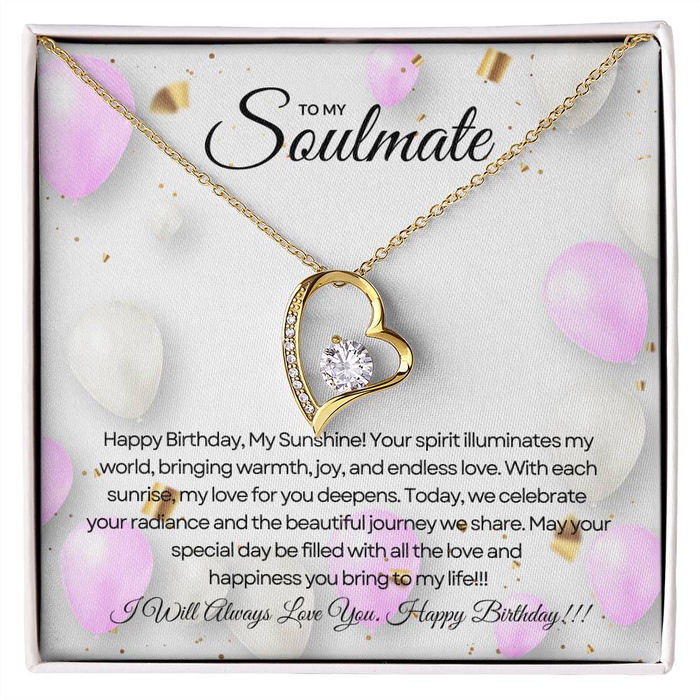 To My Love For Birthday | Radiant Heart Celebration Necklace πππ