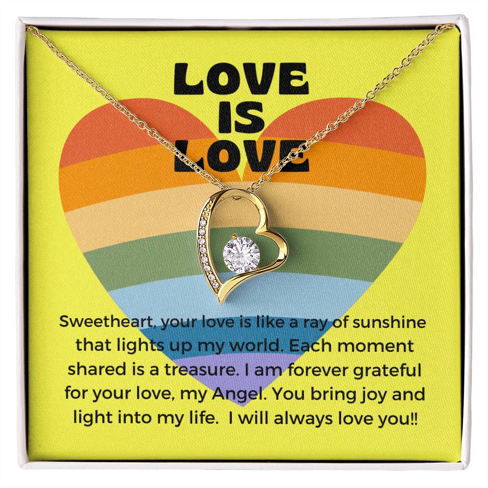 Love Is Love | Radiant Forever Love Necklace: Shining Symbol of Timeless Affection β¨πβοΈ πππ