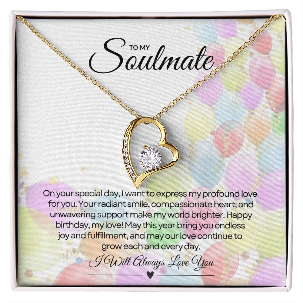 To My Love For Birthday | Glittering Heart of Celebration Necklace β¨ππ