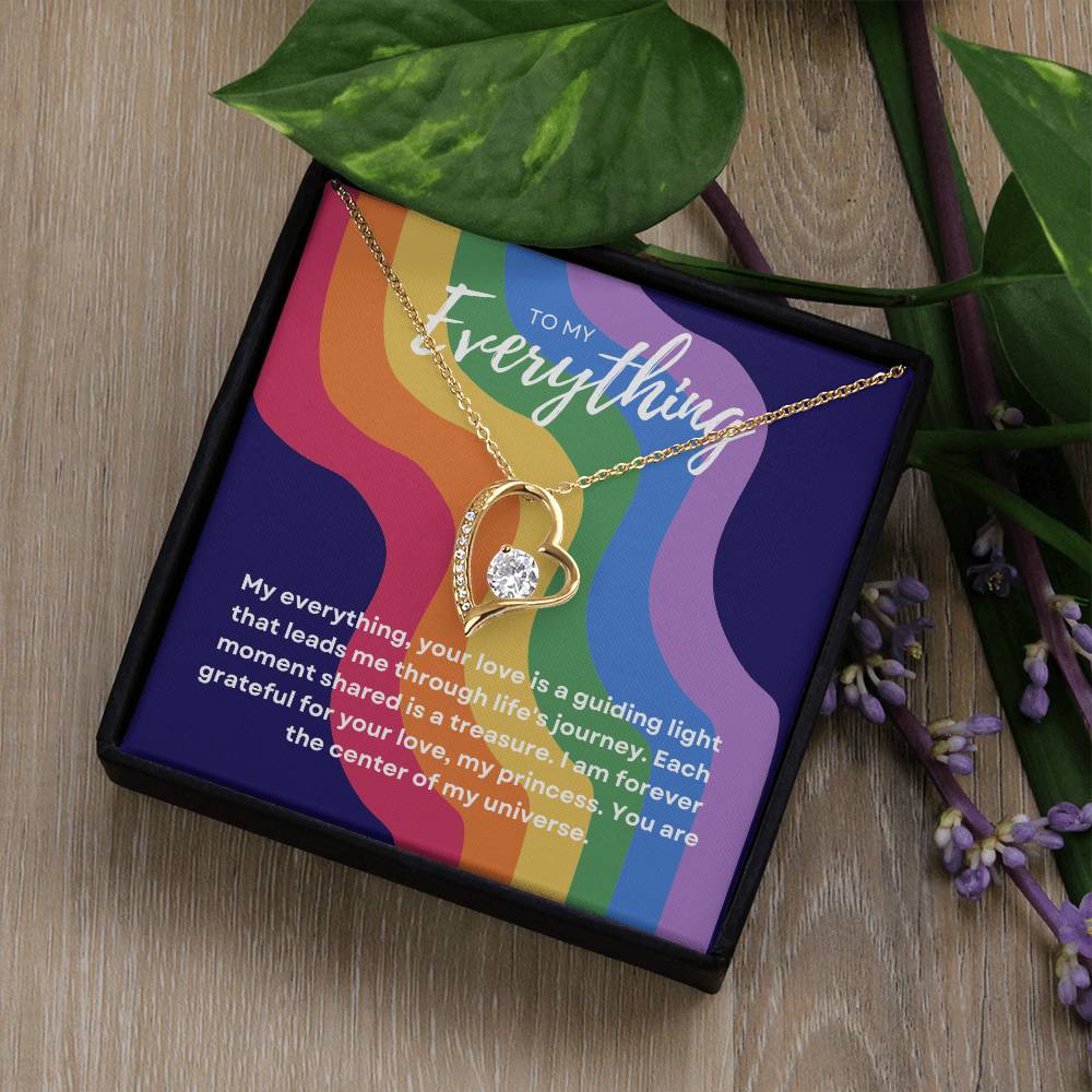 To My Everything | Sparkling Devotion Pendant Necklace: Forever Love Symbolπππ