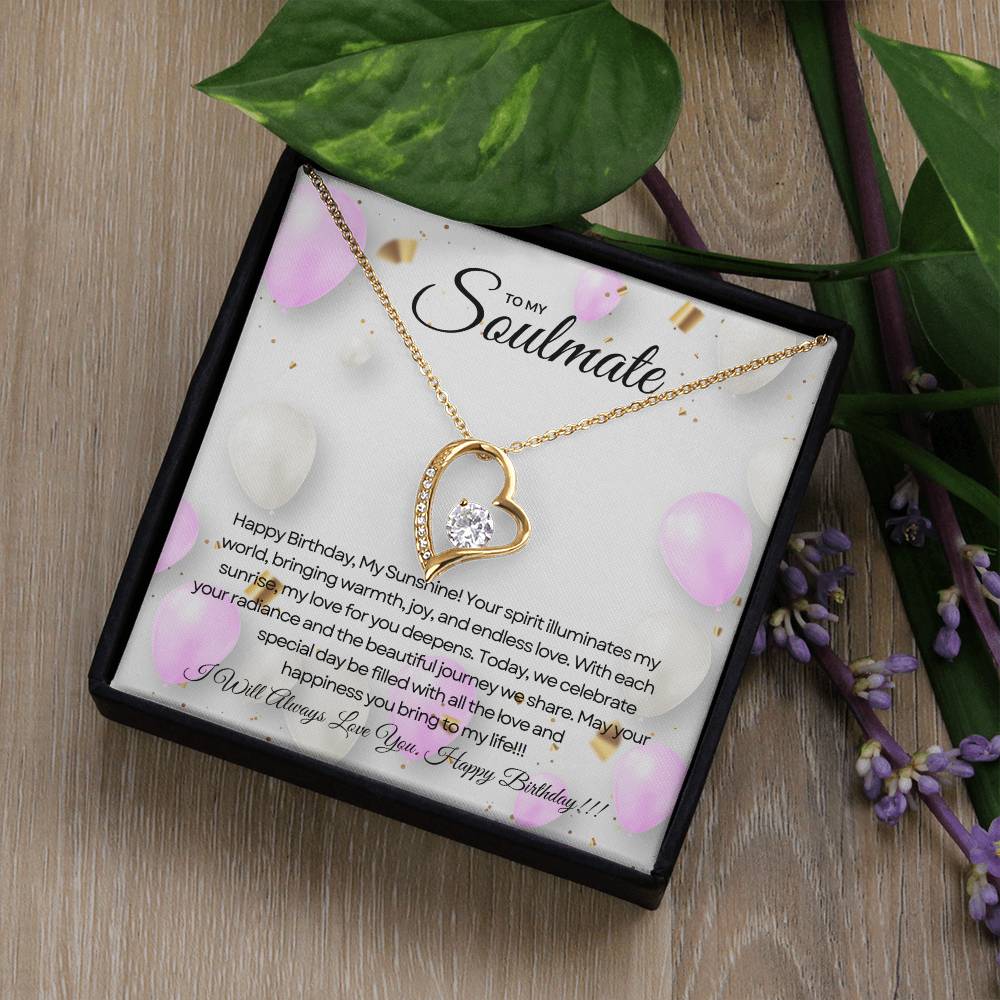 To My Love For Birthday | Radiant Heart Celebration Necklace πππ