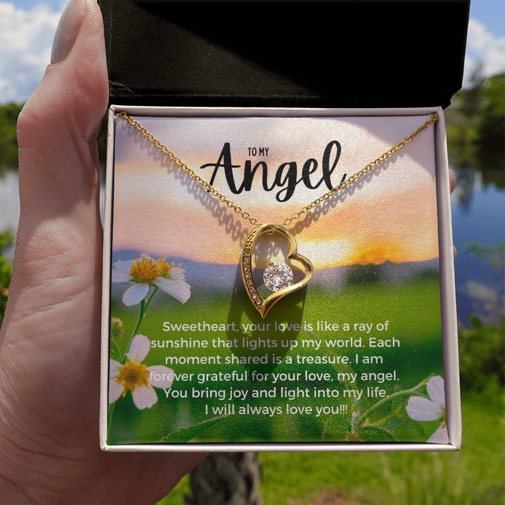To My Angel | Enchanted Forever Love Necklace: Captivating Token of Affection ππ΅π