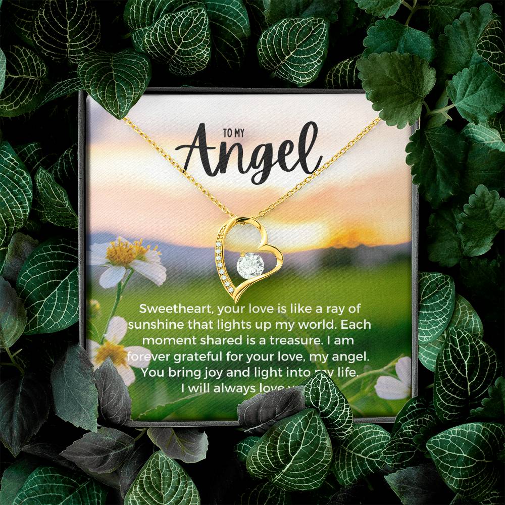 To My Angel | Enchanted Forever Love Necklace: Captivating Token of Affection ππ΅π